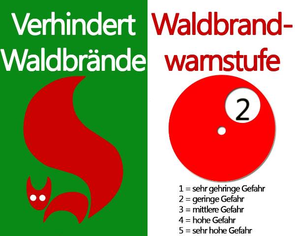 Waldbrandstufe 2